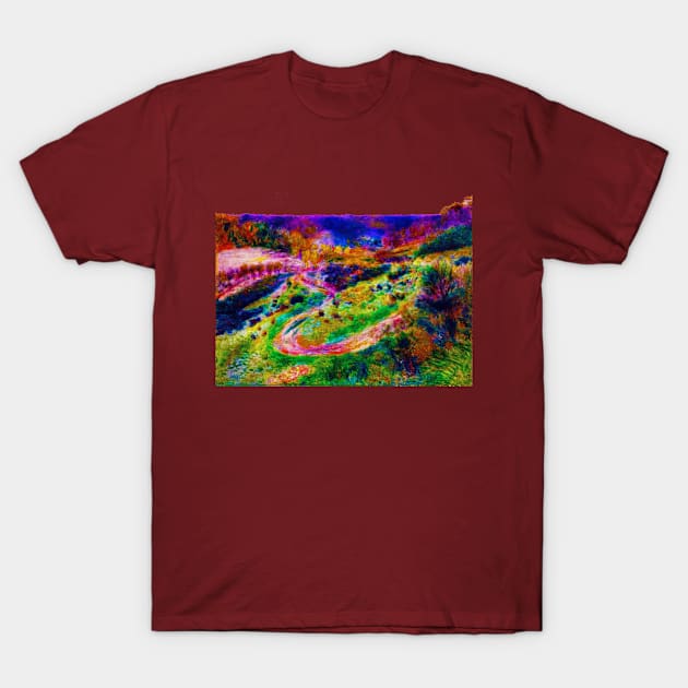 Pierre Auguste Renoir road at wargemont T-Shirt by indusdreaming